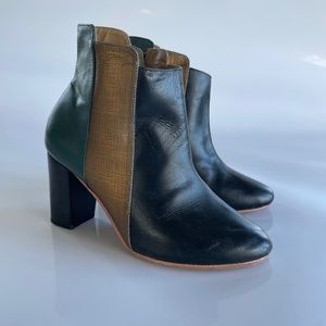 Nina Payne Heeled Bootie - Leather - Color Block